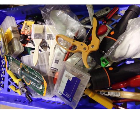 Tray of mixed hand tools. Not available for in-house P&amp;P 