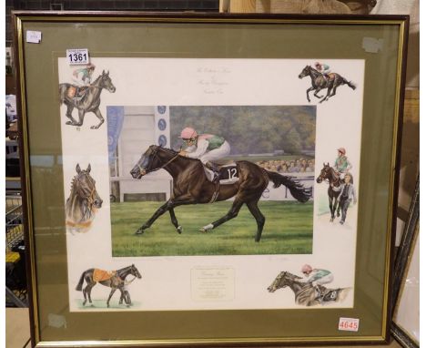 Wingate dancing brave print 37/500 singed by MJ, 50 x 60 cm. Not available for in-house P&amp;P 