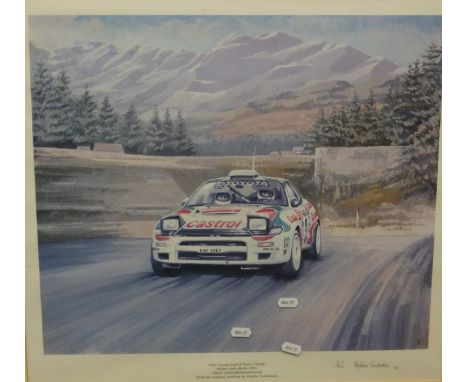 AFTER MARTIN TOMLINSON "First Toyota Castrol Team Victory", limited edition colour print No'd. 5/350, signed in pen lower rig