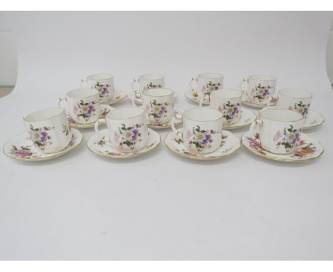 Royal Crown Derby 'Posies' teacups and saucers (12) 