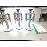 (14) Eppendorf Research Plus Pipettes w/ (3) Stands.