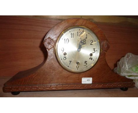 Oak mantle clock