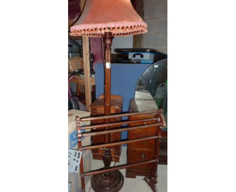 Towel rail and standard lamp