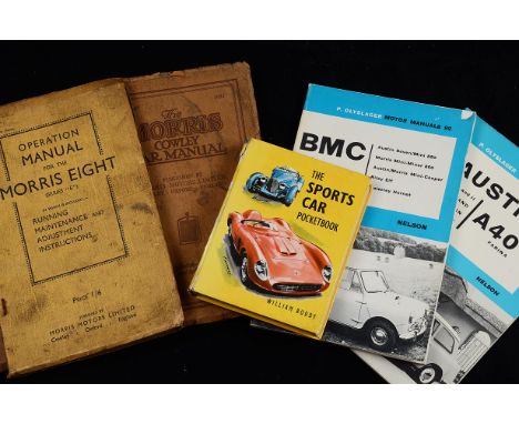 Motoring, a large collection of Workshop manuals and books, inc Maxi, Allegro, 1100-1300, MG, Mini, Rootes light car range, 
