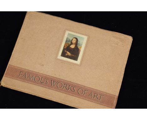 Cigarette Album, United Tobacco's Famous Works of Art, 100 cards in detailed album (fair/gd, some spine damage, cards gd)