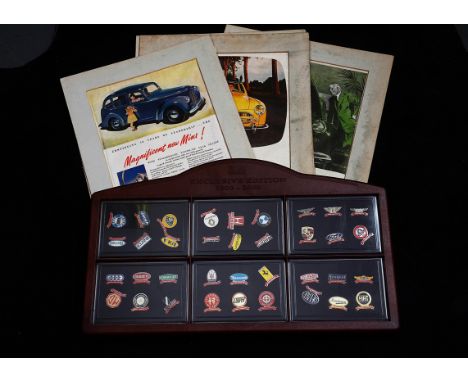 Motoring, a 3M Exclusive Edition metal lapel badge collection. Featuring 36 car manufactures logos inc, MG, Lotus, BMW, Bentl