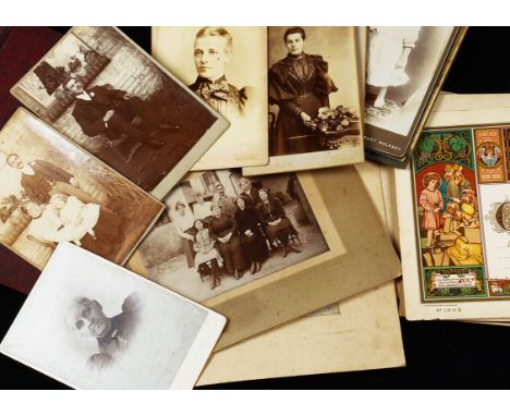 Ephemera- Photographs,  a good selection of Edwardian portrait photographs, many on named photographers card mounts together 