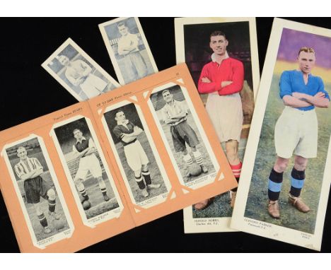 Trade Cards, Football, a selection of Topical Times Football Cards (25x10cms),  7 coloured, 11 black and white, also included