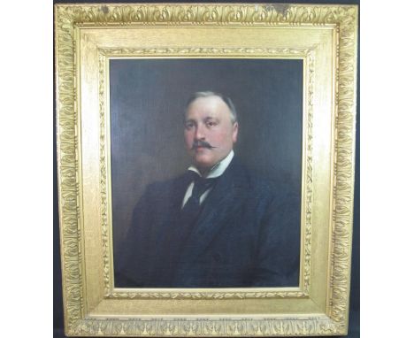ERNEST ? (British School, late 19th/early 20th Century), portrait of a gentleman, indistinctly signed, oils on canvas. 80 x 6
