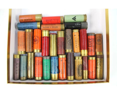 Twenty nine collectors shotgun cartridges, paper and plastic cases to include T Newton Gunmaker Manchester and The Nitro by A