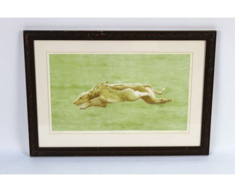 Francis Balckburn a signed limited edition print titled "Caledonian Cup" depicting greyhound and hare coursing.  26 x 45 cm, 