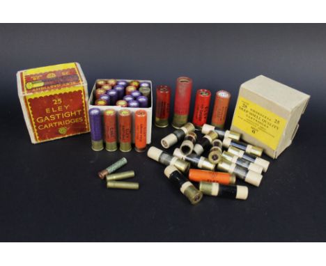 A mixed lot of collectors cartridges, to include 28 bore, 10 bore, 8 bore and 9 mm.  SHOTGUN CERTIFICATE REQUIRED.  WE CANNOT