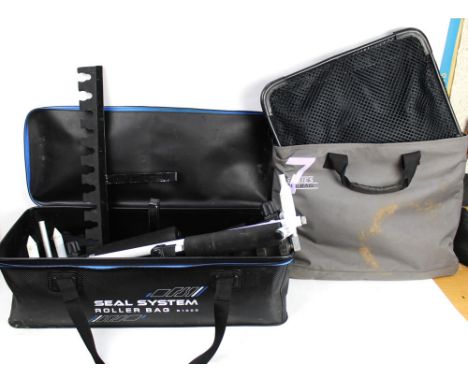 A Map Seal System roller bag, containing roller together with a Drennan Seven Series net bag containing a keep net.