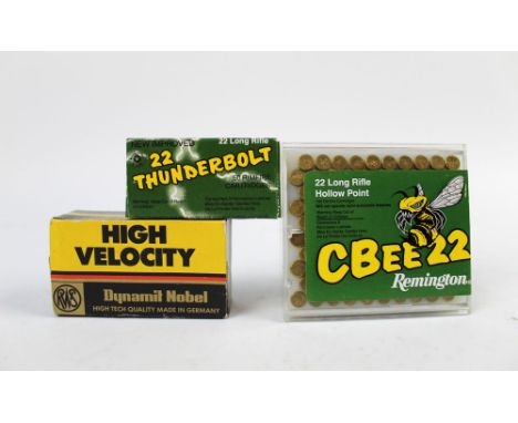 Two hundred cal 22 LR Remington Cbee etc.  FIREARMS CERTIFICATE REQUIRED.  WE CANNOT POST AMMUNITION.