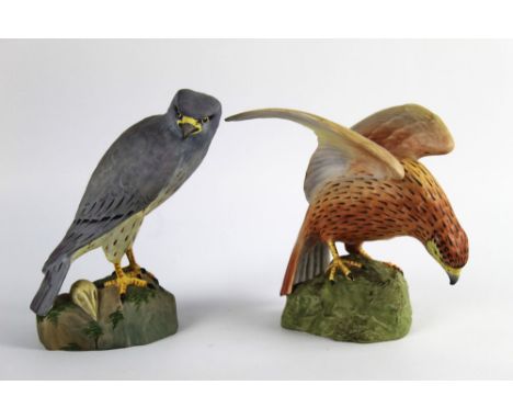 Two Spode figures, Montague's Harrier male and female, the male height 18.5 cm.
