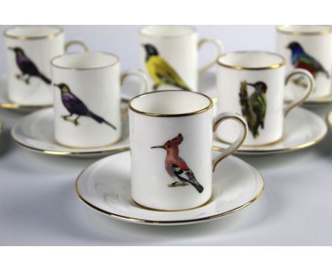 Rowland Ward Nairobi Kenya Hammersley & Co bone china, coffee cans and saucers, (18 pieces).