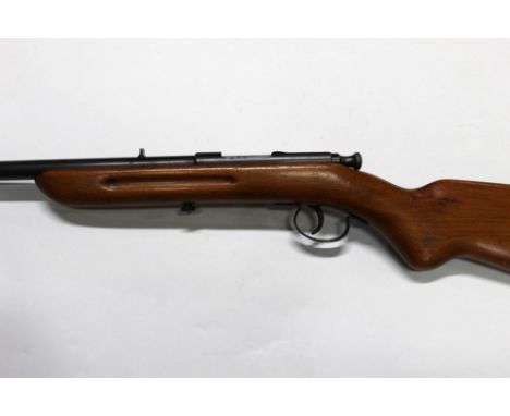 A 9 mm garden gun with 24" barrel, bolt action and fitted with a 13 3/4" lop pistol grip stock including steel butt plate, so