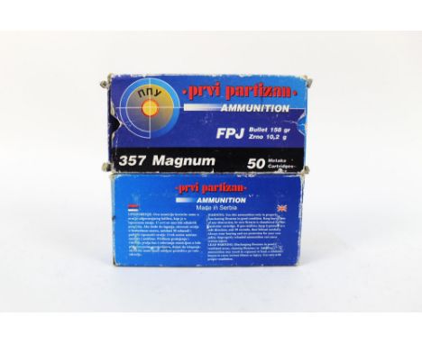 Ninety two rifle cartridges, fifty 38 special, 158 grain and forty two 357 Magnum, 158 grain.  FIREARMS CERTIFICATE REQUIRED.
