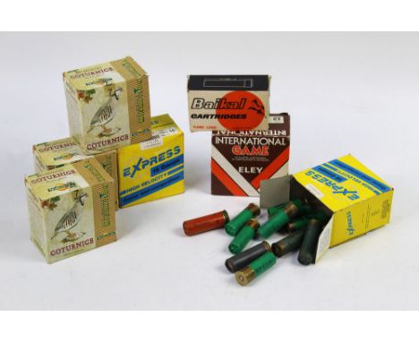 +/- One hundred and forty 12 and 16 bore shotgun cartridges, to include International Game by Eley and Baikal cartridges, pap