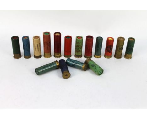 Sixteen shotgun cartridges, to include Eley Gastight 12 bore, end cap marked Ackrills Beverley, Century by E Gale & Son Gunsm