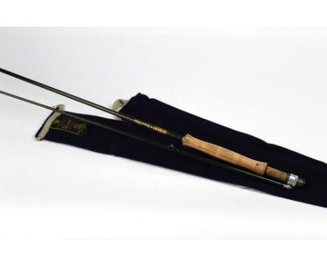 Hardy Richard Walker Farnborough trout fly rod, in two sections 275 cm, line 7-8, cork handle still with plastic wrapping.