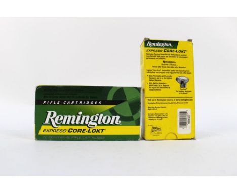 Forty Remington Express Core-Lokt cal 308 Winchester 150 grain soft point rifle cartridges.  FIREARMS CERTIFICATE REQUIRED.  