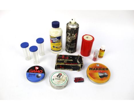 A mixed box containing Hustler Harries cal 22 air gun pellets, Gammo cal 177 round ball bearings, Predator Premium hunting pe