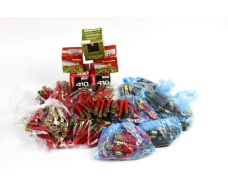 +/- Three hundred 410 shotgun cartridges, various makes, various sizes.  SHOTGUN CERTIFICATE REQUIRED. WE CANNOT POST AMMUNIT