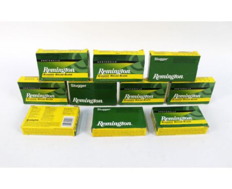 One hundred Remington 12 bore slugs, 2 3/4", one ounce. FIREARMS CERTIFICATE REQUIRED.  WE CANNOT POST AMMUNITION.