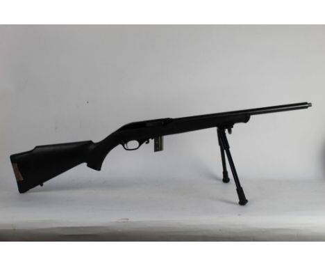 A Marlin Firearms Company Model 7000 cal 22LR semi automatic rifle, with screw cut barrel, bipod and synthetic stock.  Serial