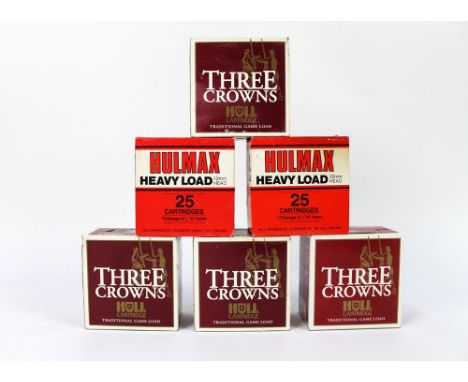 One hundred and fifty Hull 12 bore shotgun cartridges, to inclue fifty Hulmax heavy load cartridges, BB shot.  SHOTGUN CERTIF