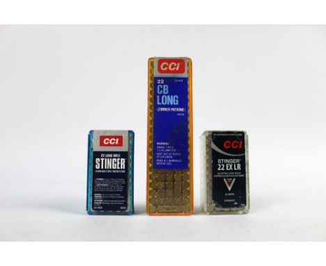 Two hundred cal 22 LR rifle cartridges, to include CCI Stinger.  FIREARMS CERTIFICATE REQUIRED.  WE CANNOT POST AMMUNITION.