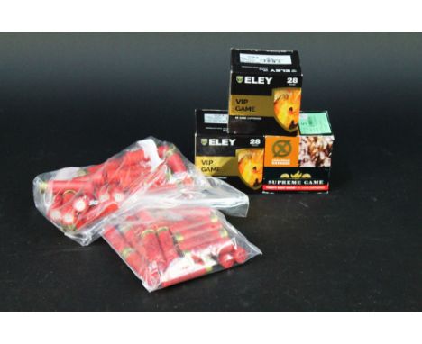 +/- One hundred and twenty 28 bore shotgun cartridges, to include Eley VIP Game.  SHOTGUN CERTIFICATE REQUIRED.  WE CANNOT PO