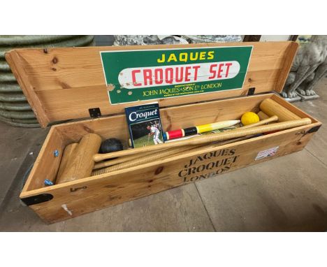 A vintage Jacques croquet set 