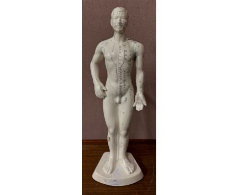A ceramic acupuncture model