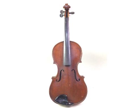 SCOTTISH FULL-SIZE VIOLIN, GEORGE SYMINGTON, 1882 with two piece back, hand written and dated label to interiorback 36cm long