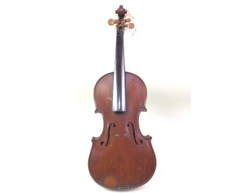 SCOTTISH FULL-SIZE VIOLIN, WILLIAM POLE with one piece back, the interior bears two labels - Pole label dated 1887 reads 'Mad