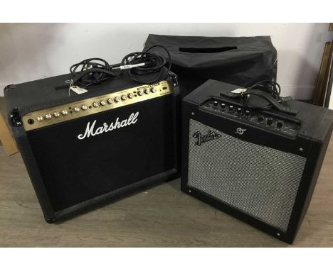 MARSHALL AMPLIFIER, ALONG WITH A FENDER AMPLIFIER the first with coverQty: 2