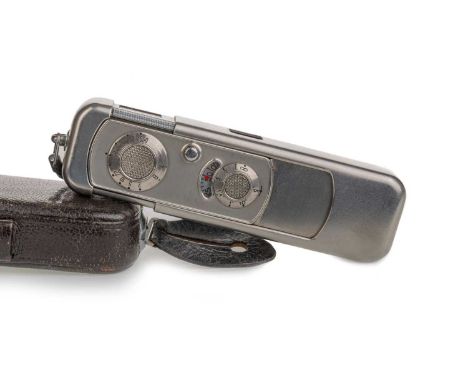 VEF MINOX RIGA MINI SPY CAMERA, with 1:3,5 F=15 lens, in brown leather case8cm long