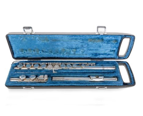 YAMAHA YFL-22S FLUTE, ALONG WITH THREE RECORDERS  silver plated with stamped makers mark, cased, the recorders comprising one