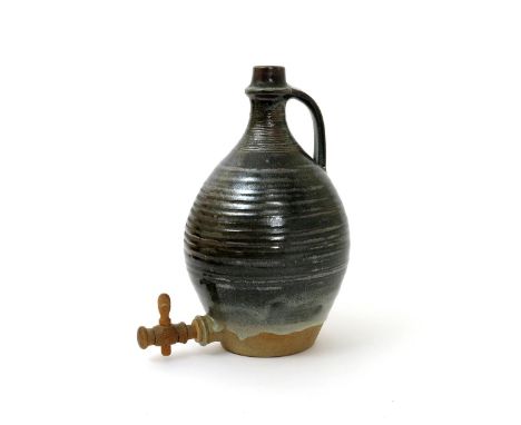 ‡ David Leach OBE (1911-2005) a large Lowerdown Pottery stoneware flagon, covered to the foot with a running Dolomite and ten