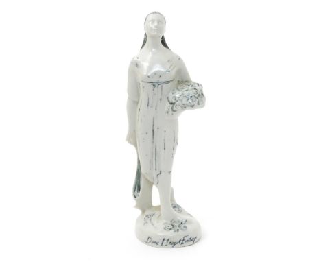 Dame Margot Fonteyn as Ondine a Briglin Pottery figure designed by Susan Parkinson, painted in blue-grey, incised marks, no.2