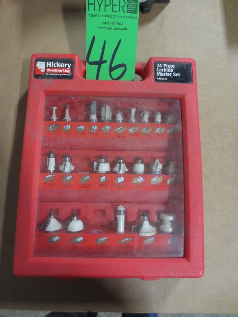 Hickory Woodworking Carbide 24 Piece Router Bit Set 