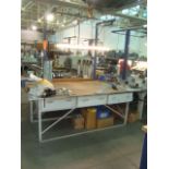 Heavy Duty Steel Work Table/ Bench With Heavy Duty 4" in. Bench Vise, 3-Drawers & Overhead