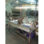 Heavy Duty Steel Work Table/ Bench With Heavy Duty 4" in. Bench Vise, 3-Drawers & Overhead