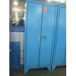 Harmony Steel Products Heavy Duty 2-Door Storage Cabinet With Contents of Assorted Slide Clamps. 36"