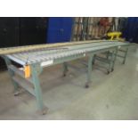 2-Sections of U-Line Mobile Gravity Roller Conveyor, 15' ft. L x 26.5". Includes (1ea) 10' & 5'