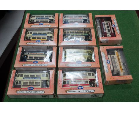 Ten Corgi Classic 'British Tram Company' Trams, all boxed.