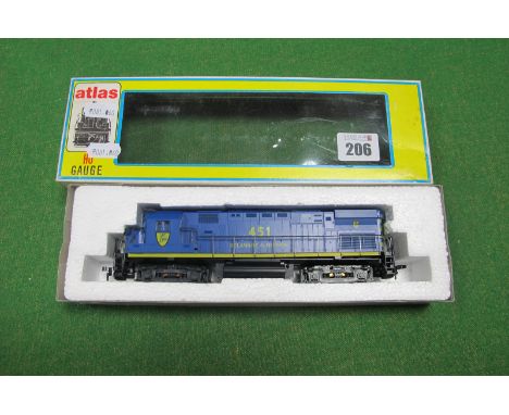 An 'HO' Scale American 'Alco C-424 Locomotive - 'Delaware and Hudson' by Atlas, boxed.