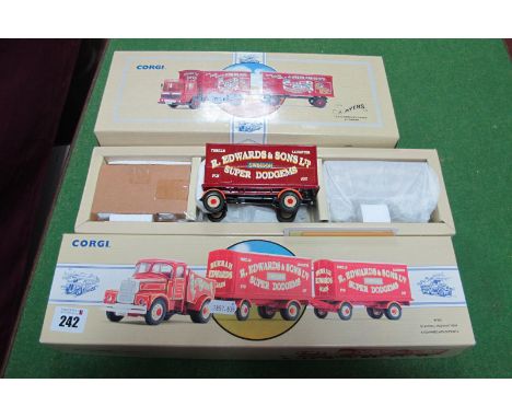Two Corgi Classics, No 97920 R Edwards Super dodgems and J Ayers truck and trailer, boxed.